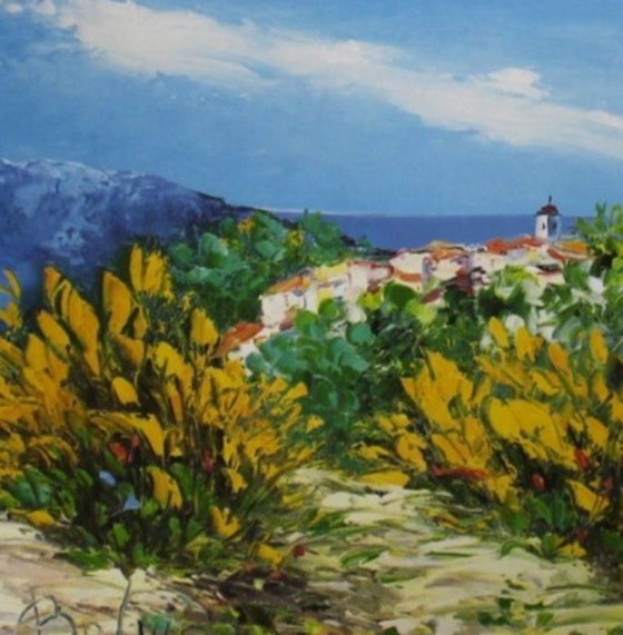 Image 1 of Litografía firmada a mano por Marcel Belvisi "Provence"