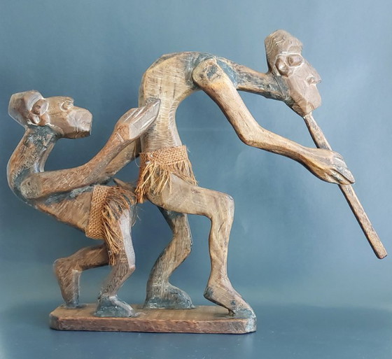 Image 1 of Antica scultura erotica africana in legno