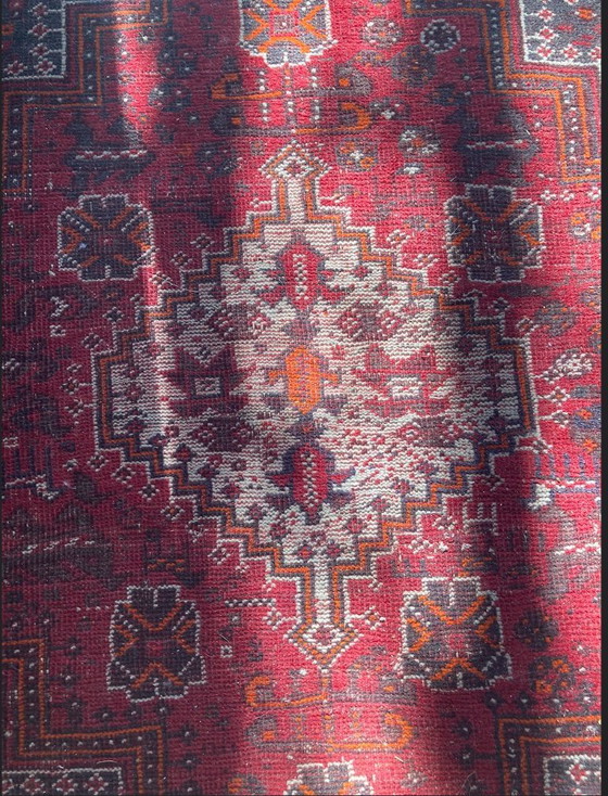 Image 1 of Tapis noué à la main style HERIZ - 163 x 117 cm - Laine sur coton - Vintage (fin des années 80)