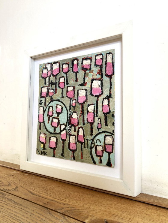 Image 1 of PINK GLASSES AND BLUE CIRCLES