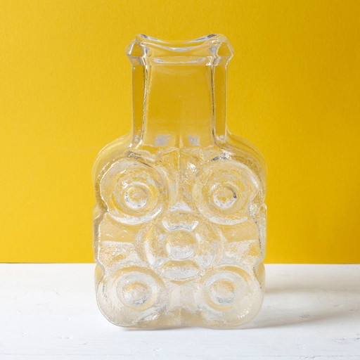 Vintage Walther Glas Vase: MCM Heiner Düsterhaus Art Glass, 1972