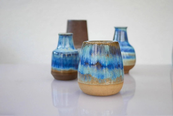 Image 1 of Mid-century modern art pottery vases by Michael Andersen, 1960s, set of 4