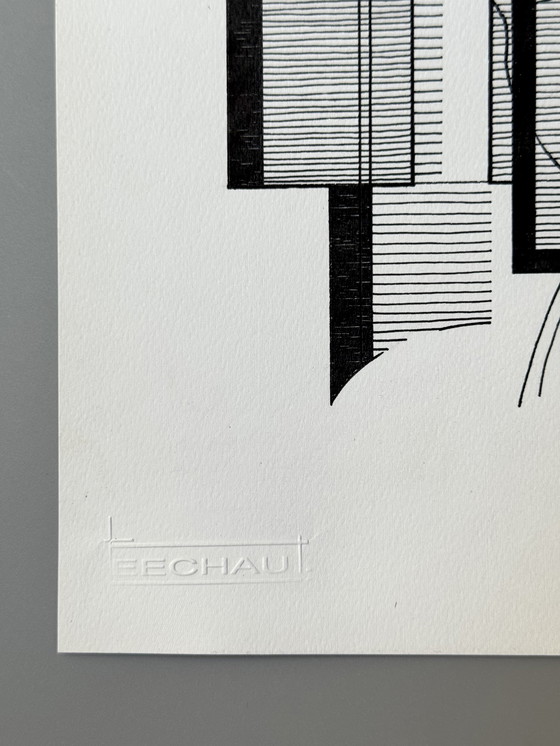 Image 1 of Eugène Eechaut (1928-2019) - 4 works, ink on paper 1982-1984