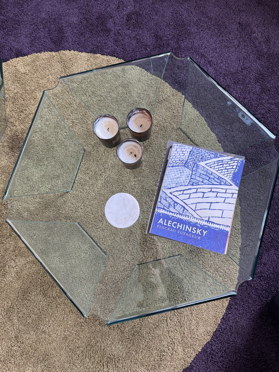 Image 1 of FIAM Italia glazen salontafels - set van 2 (zeshoekig design)