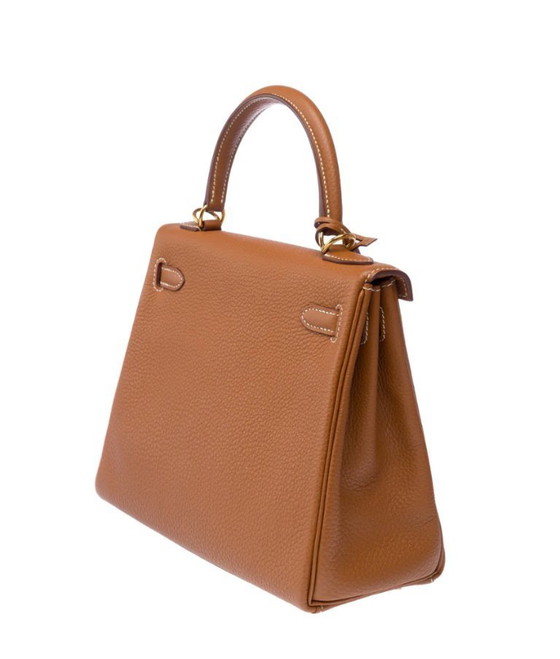 Image 1 of Sac HERMES Kelly 25 en Cuir Doré - 103311