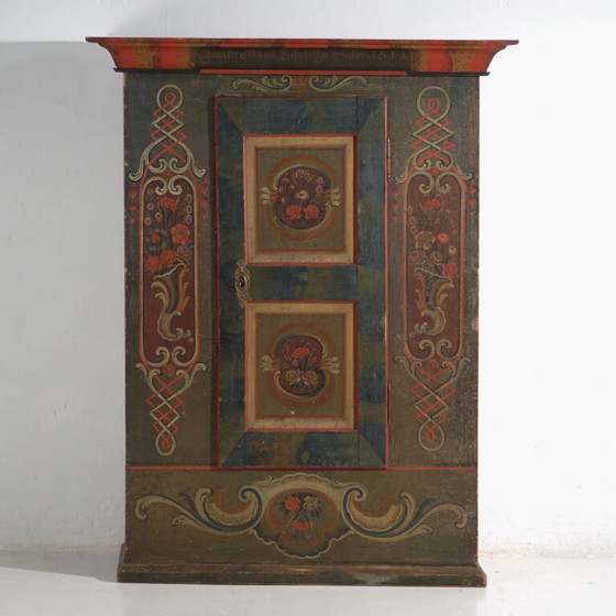 Folk Art Painted Cabinet, Central Europe, dated 1814 – Storage cabinet (photo 7 of 10)