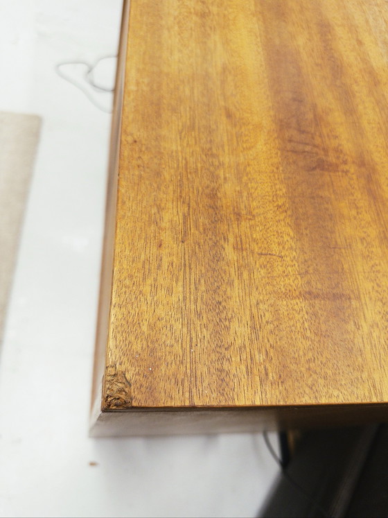 Mid-century Kommode, Kommoden, Holz, Metall, Braun (Foto 11 von 11)