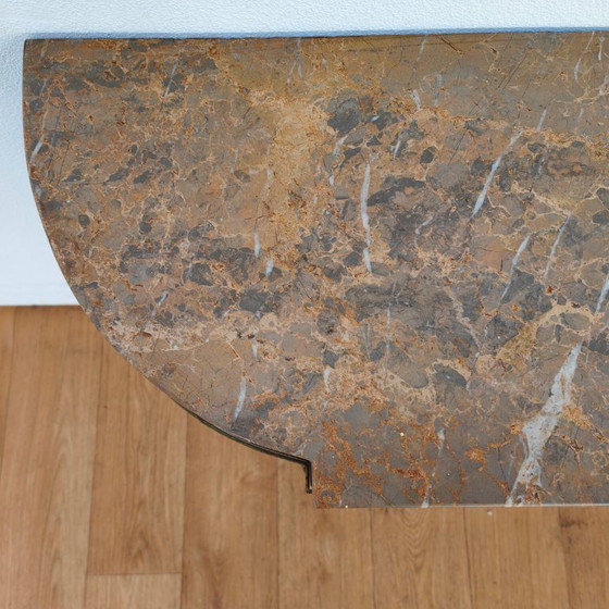Image 1 of Vintage wall console, side table, console table with marble top. Italian
