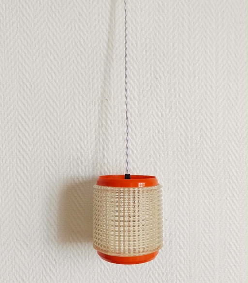 Space Age Orange Pendant Lamp 1970 – hanglampen, Plastic, Vintage