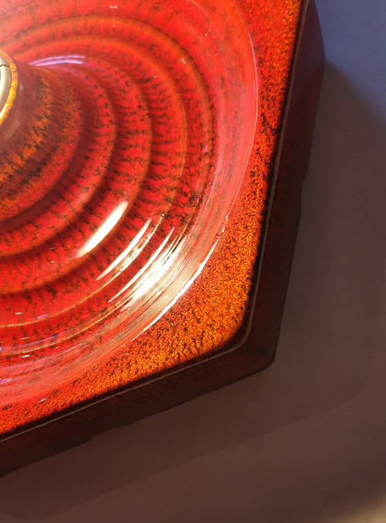 Image 1 of 1 de 3 lámparas de pared de cerámica originales de la era espacial de los años 70 de Hustadt Leuchten