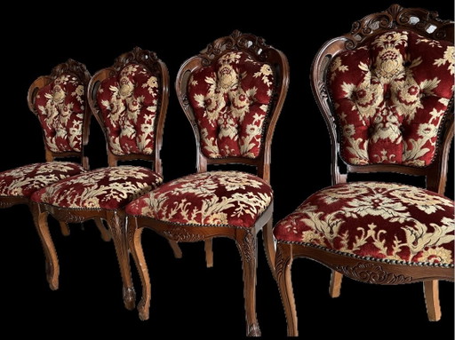 4 Chaises de salle à manger baroques