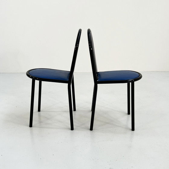 Image 1 of Chaise No.222 en tissu bleu par Robert Mallet-Stevens pour Pallucco Italia, 1980S