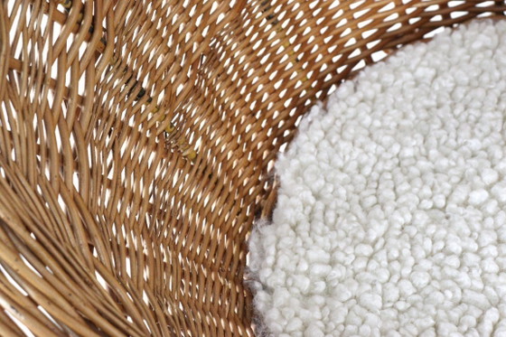Image 1 of Set van 2 vintage rattan rotan stoelen fauteuils met kussentje