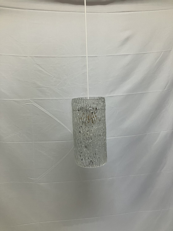 Image 1 of Suspension vintage en verre dépoli Kalmar Franken années 1950/60