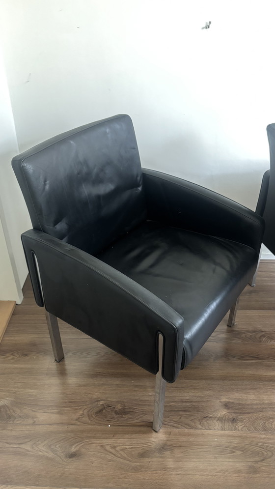 Image 1 of Poltrone da ufficio Dauphin in pelle vintage/retrò