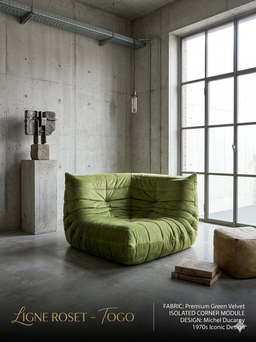 TOGO Ligne Roset Original Couch Sofa Ecke MidCentury