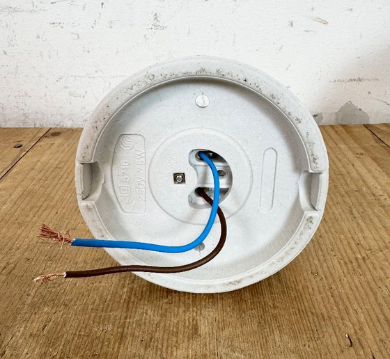 Image 1 of Vintage witte porseleinen plafondlamp, jaren 70