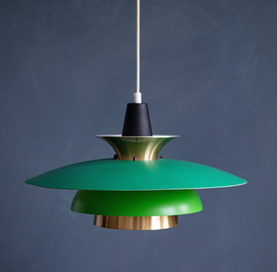 Image 1 of Unique Danish 1980's Roma Pendant Lamp By Junge