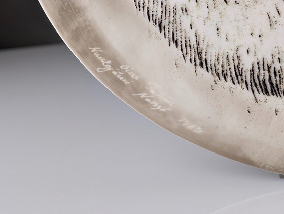 Image 1 of Piatto in ceramica con orsetto panda Oiva Toikka Nuutajärvi Finlandia 1983