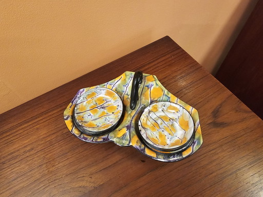 Ciotola in porcellana vintage Gebrüder con 10 mini ciotole – servies, Porcelain