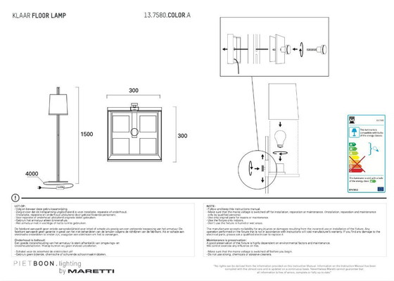 Image 1 of Maretti Lighting - Lampadaires « Klaar » par Piet Boon (Ensemble de 2)