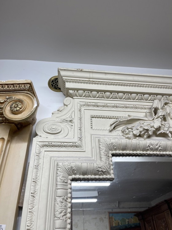 Image 1 of Miroir ancien XXL avec moulures