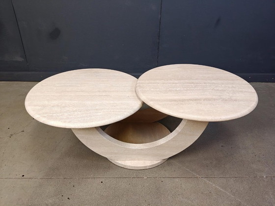 Image 1 of Unique travertine coffee table