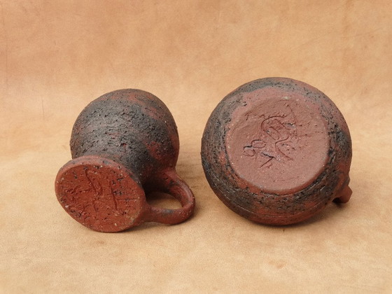 Image 1 of Gerhard Liebenthron, keramiekset, vaas, Studio Keramik, 2 stuks