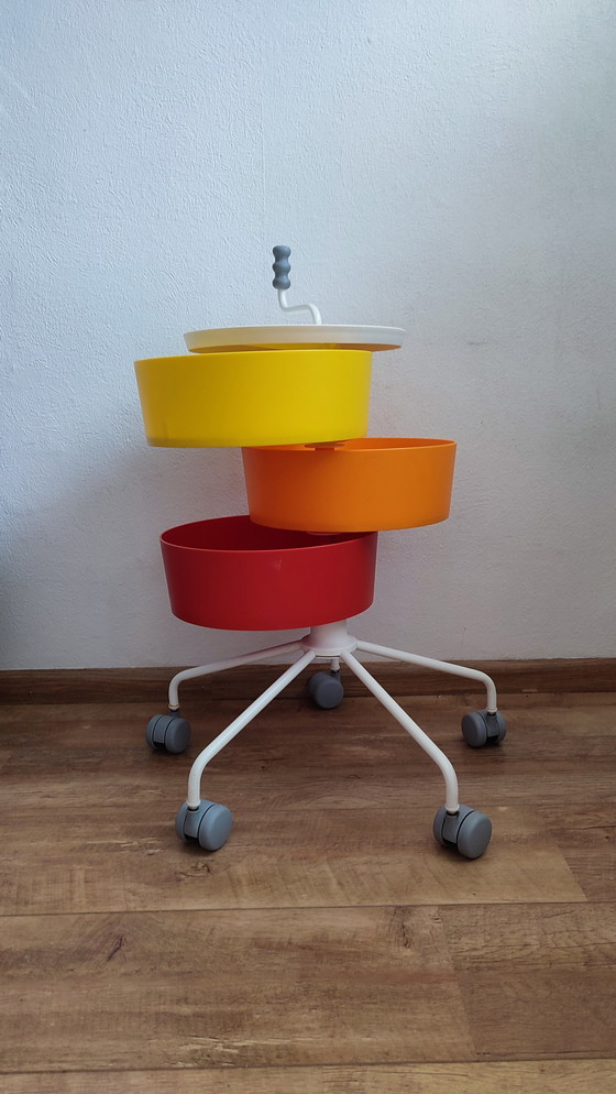 Image 1 of Vintage trolley bijzettafel Ikea Maria Bergquist 90's Klyftig