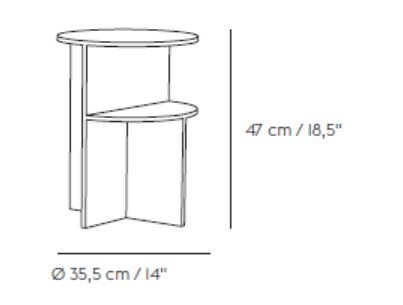 Design Side Table (brand: Muuto; type: Halves)