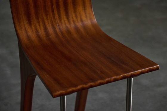 Image 1 of Chaises de salle à manger postmodernes en noyer, Italie, années 1980