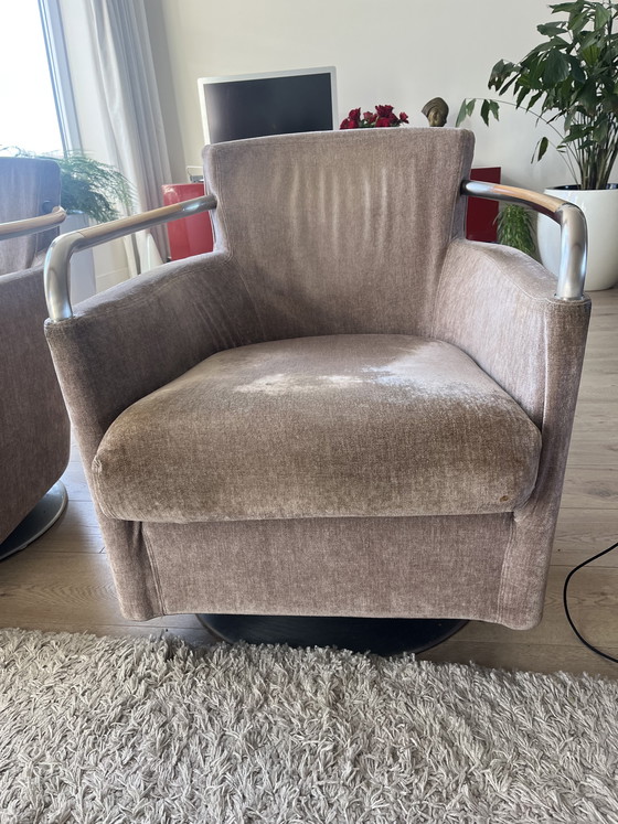 Image 1 of 2 Giogetti swivel armchairs, design Massimo Scolari, Italy Haren '80