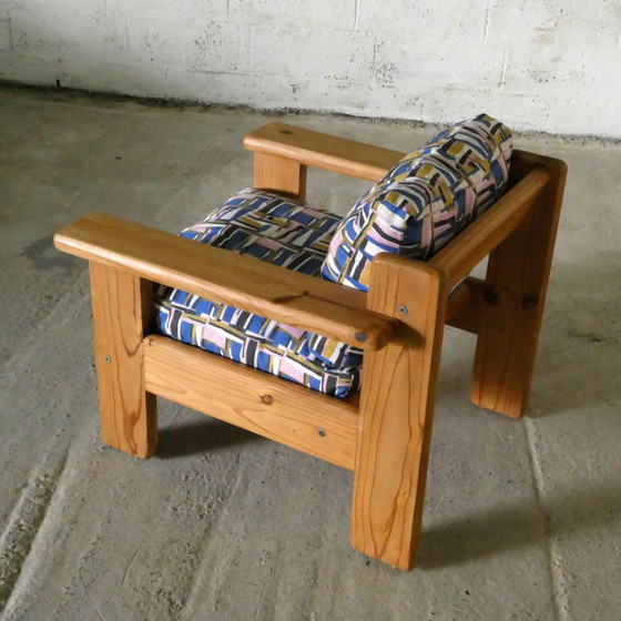 coppia di poltrone in pino, 1970 – Legno, Brutalist (photo 6 of 8)