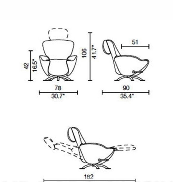 Image 1 of Sillón Cassina Dodo Rojo