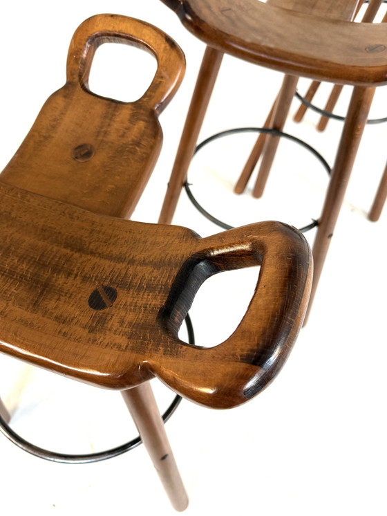 Image 1 of 4 sgabelli da bar vintage 'Marbella' anni '60