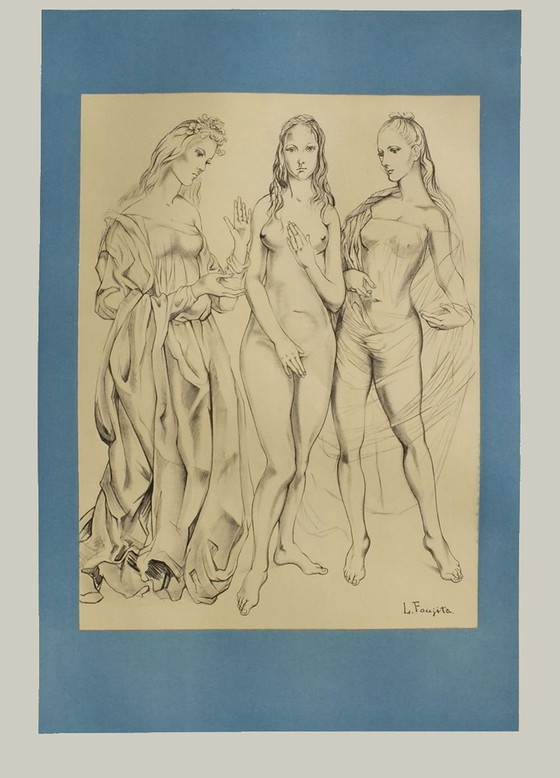 Image 1 of Tsuguharu Léonard FOUJITA Expo 60 - Musée Galliéra (vóór de brief) originele po