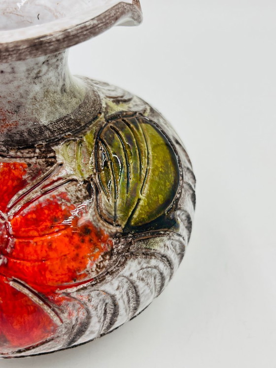 Image 1 of "Flower Power" Ball Vase – Vintage Italian Ceramic (Brutalist Style)