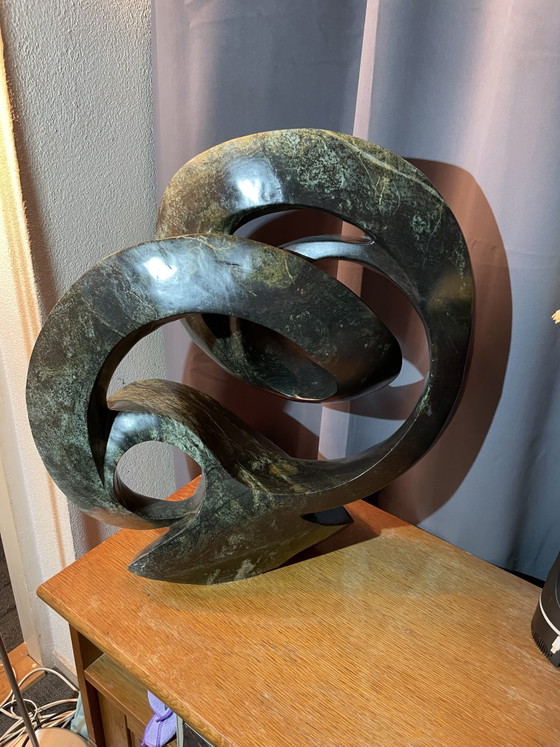 Image 1 of Handmade serpentine Shona sculpture by world-renowned artist Cliff Makore