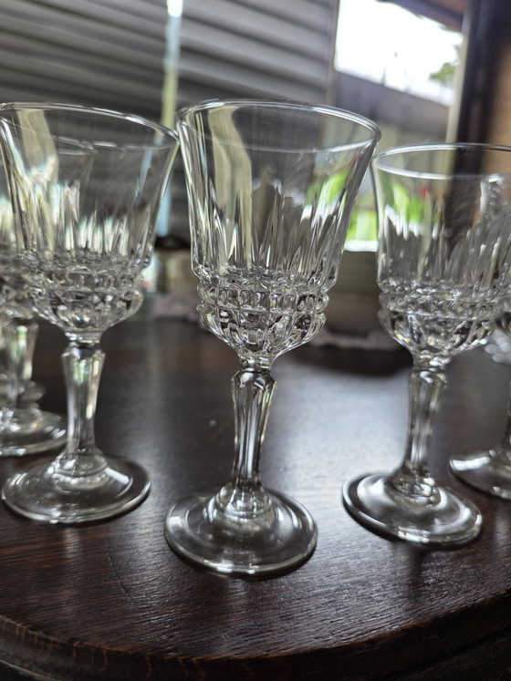Image 1 of 6 vintage wijnglazen Luminarc (Cristal d'Arques), model 'Barcelona'. 
