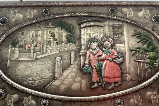 CWS Biscuits Tin - Crumpsall & Cardiff, From England, Ca. 1920-1930. – decoratieve objecten, Metal