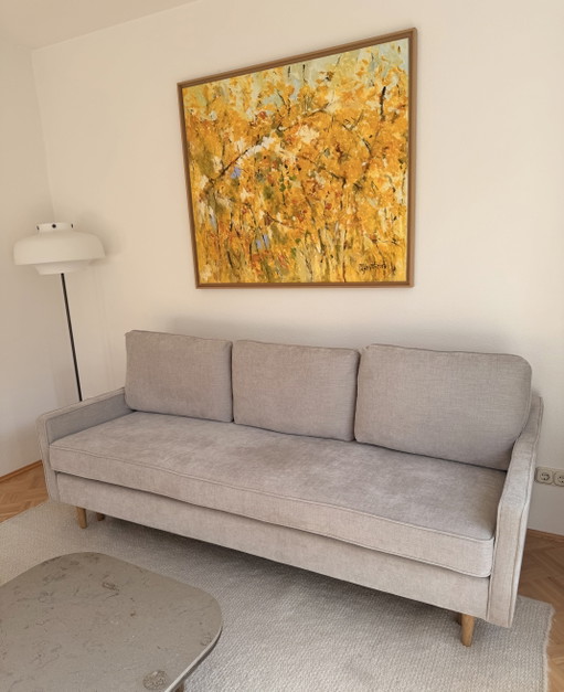 Sofa bed – Stylish sofa with bed function, 3 seater – 3 5 zitsbanken, Velvet (photo 2 of 5)