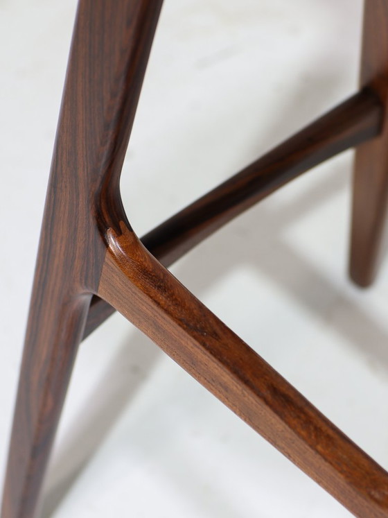 2x OD61 Bar Stools Erik Buch Rosewood Danish 1960s – Barstools, Leather (photo 5 of 14)