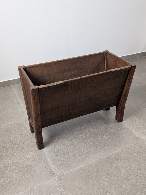 Image 1 of Wabi-Sabi Danish Solid Wood Planter, Aarhus, Denmark, 1940s