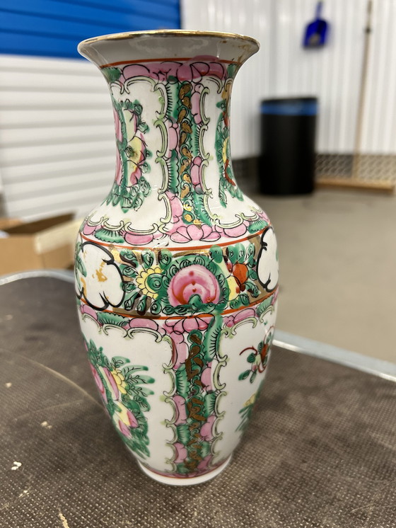 Image 1 of Mooie Chinese Famille rosé vaas dat 1880-1920