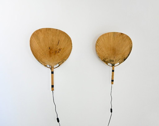 Pair of Wall Lamps "Uchiwa" by Ingo Maurer for M Design, 1970s