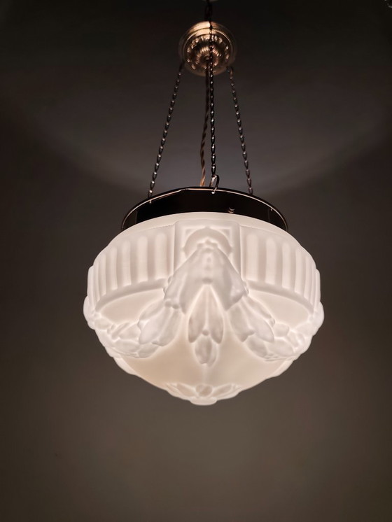 Image 1 of "Art Nouveau" ceiling lamp. Spain, 1930s.