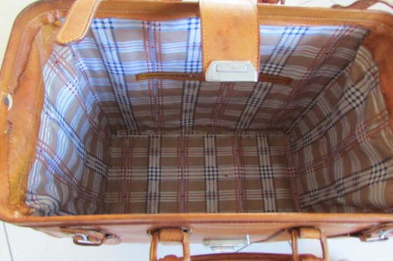 Image 1 of Leather suitcase, doctor's bag, large model