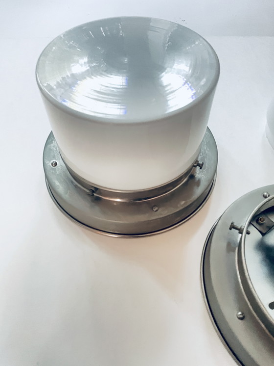 Image 1 of 2x Giso (Gispen) plafonnière ‘Cilinder’. Dutch design 