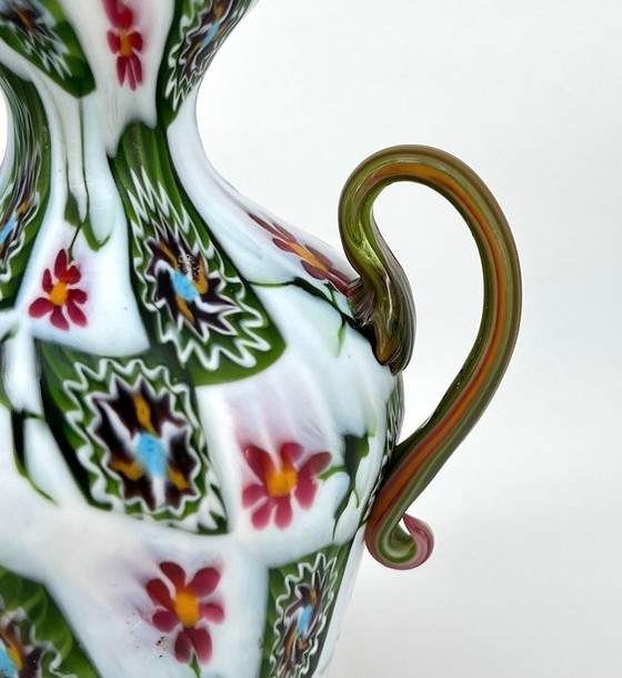 Image 1 of Vintage Murano Millefiori glass amphora – attr. Fratelli Toso