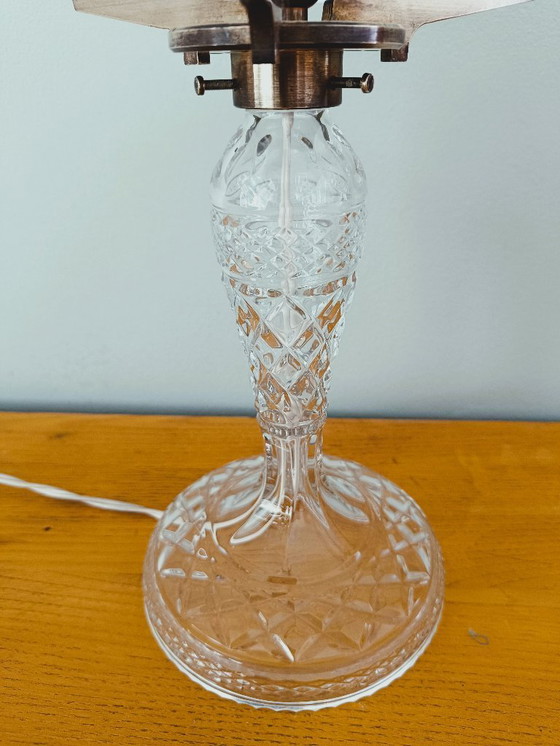 Image 1 of Cut glass lamp dating from the 1930s